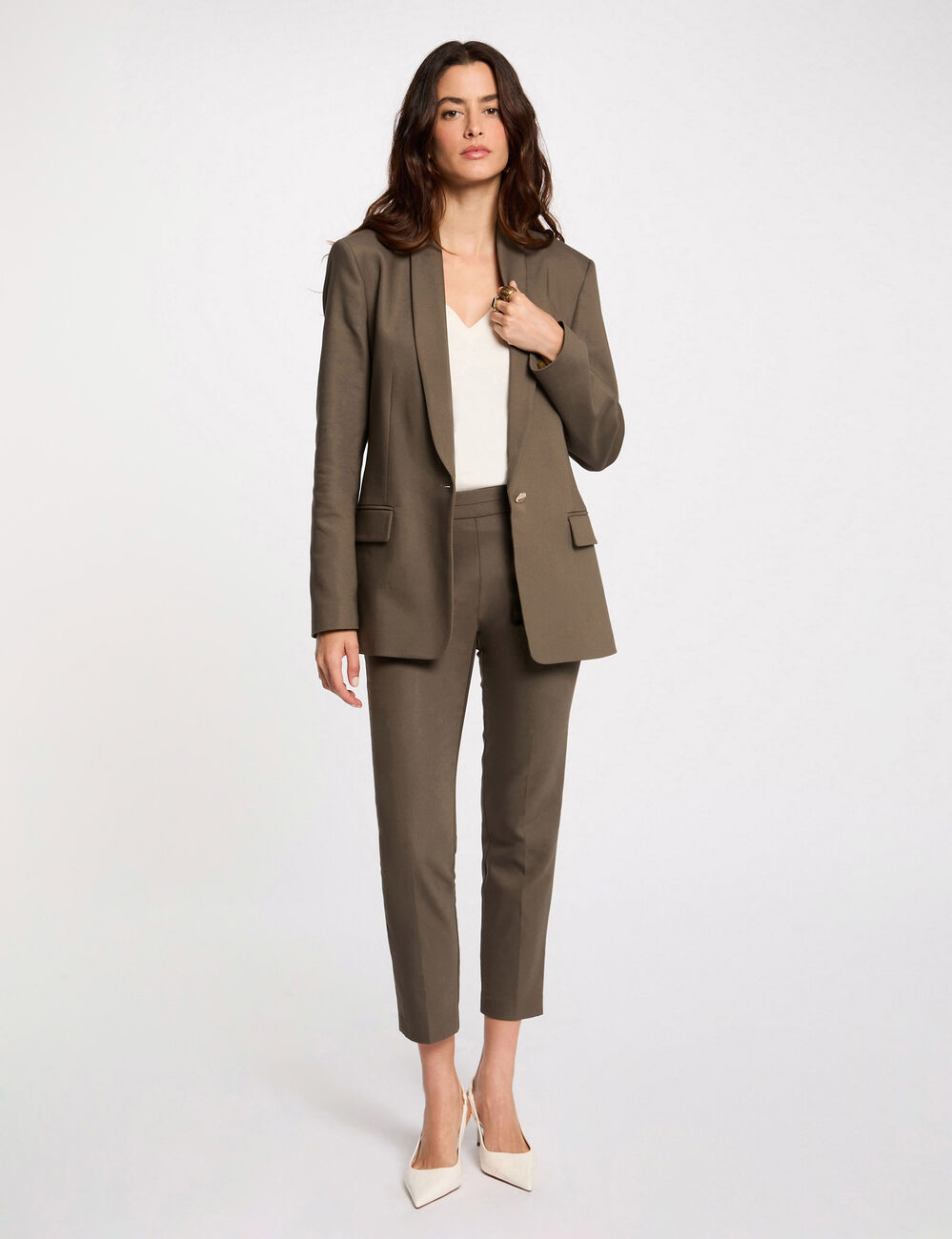 Pantalon Femme Morgan - Regular Fit - 71% Coton - Taille Standard - Mi-haut