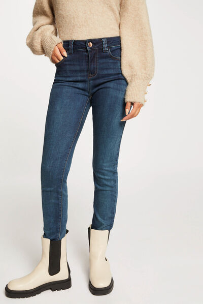 Jeans slim taille haute jean stone femme