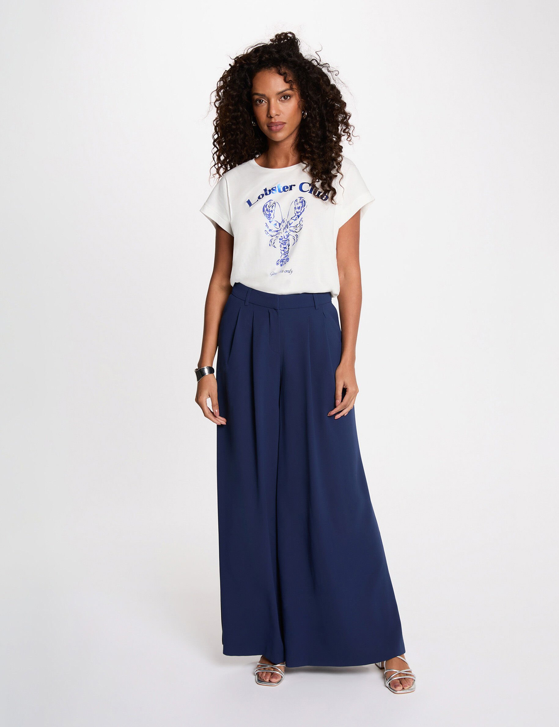 Pantalon large fluide femme