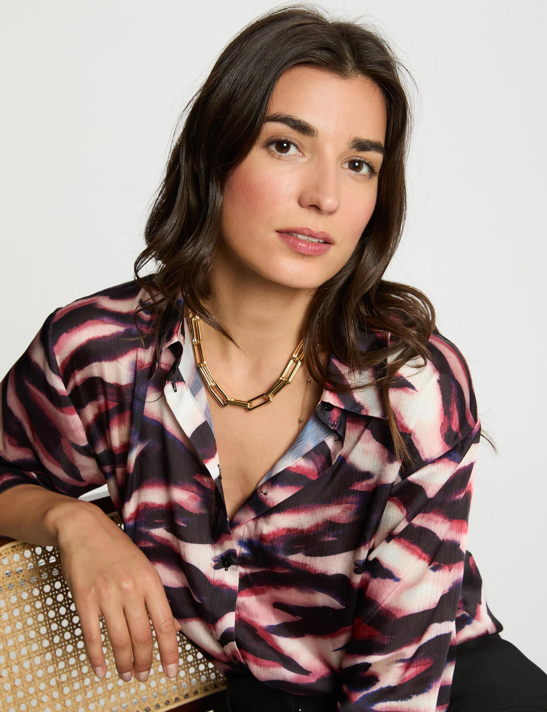 Chemise fluide col à revers femme