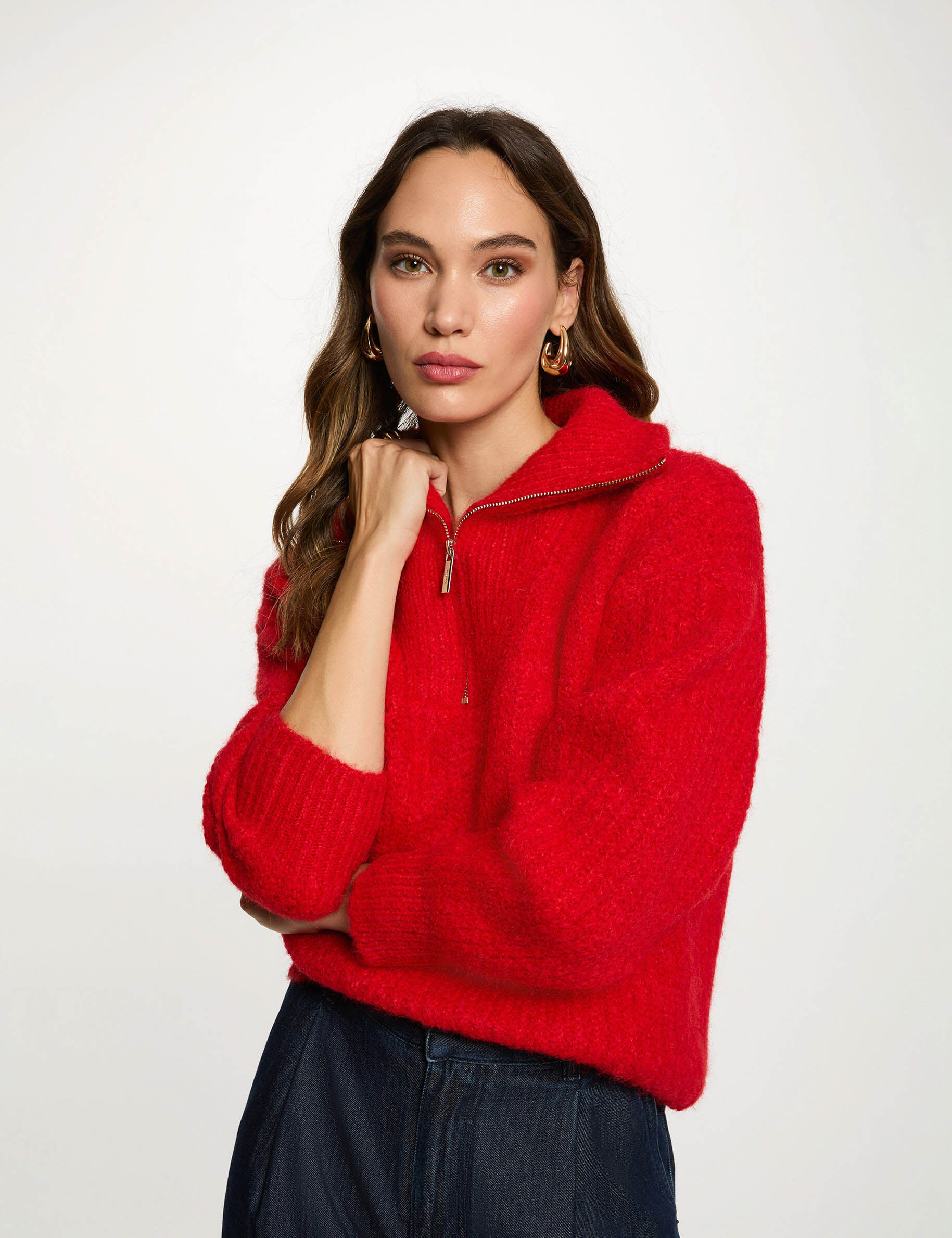 Pull col camionneur femme