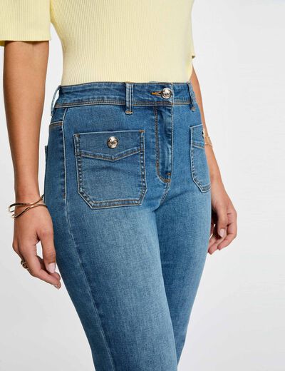 Jean bootcut denim stone femme