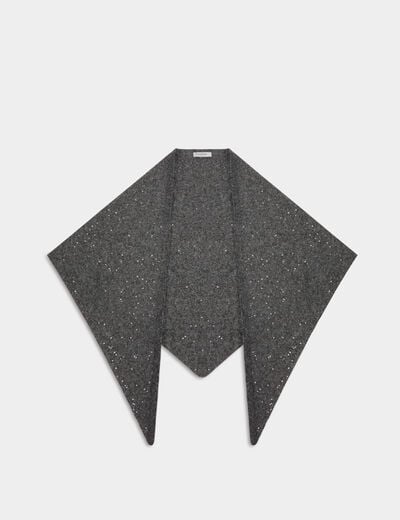 &Eacute;charpe triangle gris moyen femme