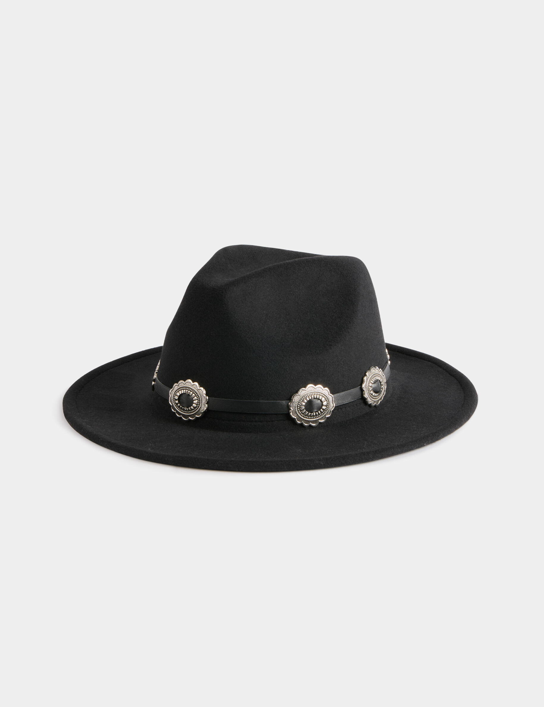 Chapeau détails western noir femme - Morgan - Modalova