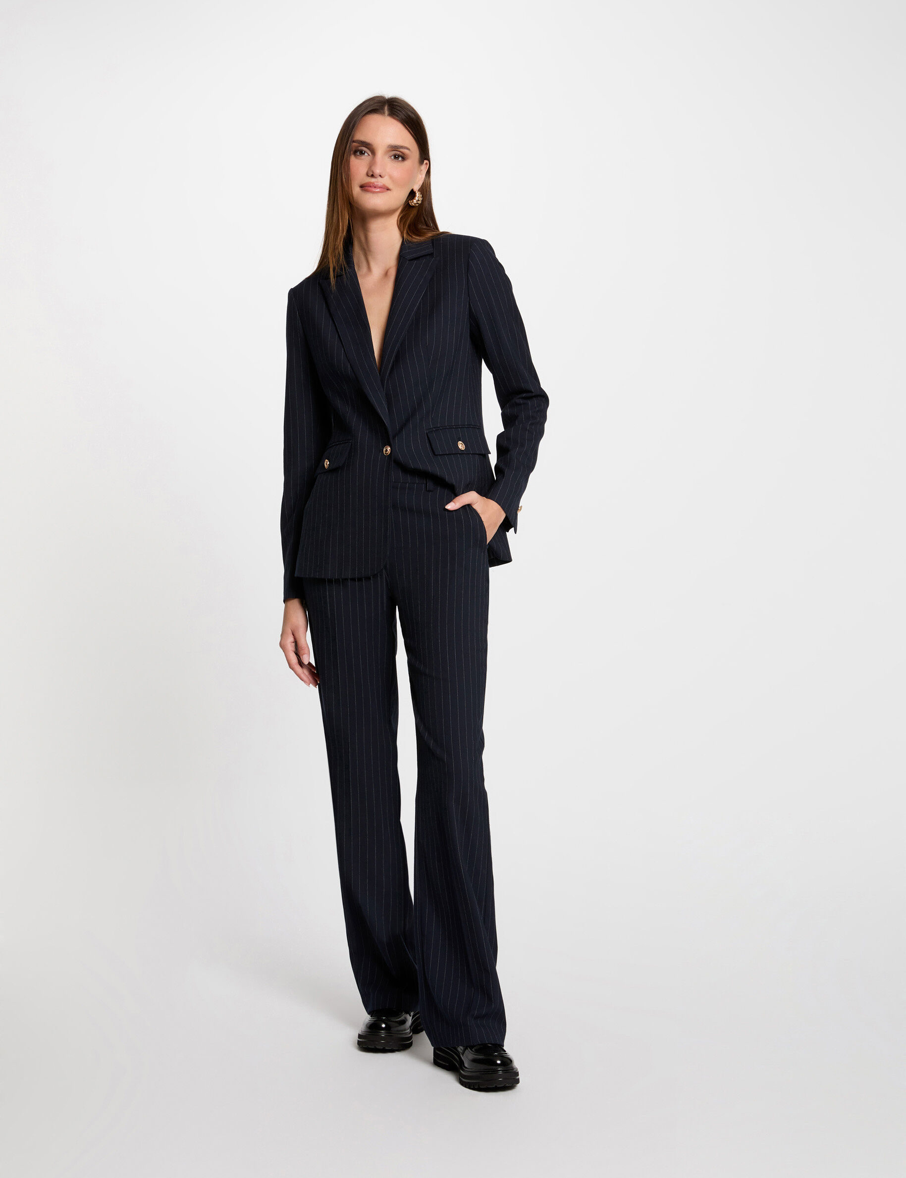 Pantalon flare à rayures - Morgan - Modalova