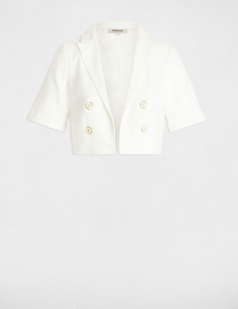 Boléro manches courtes blanc femme