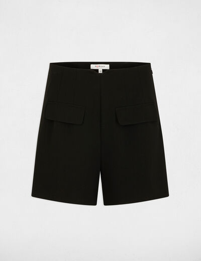 Short taille haute noir femme