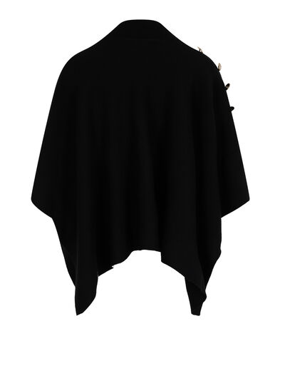 Cape avec col montant noir femme