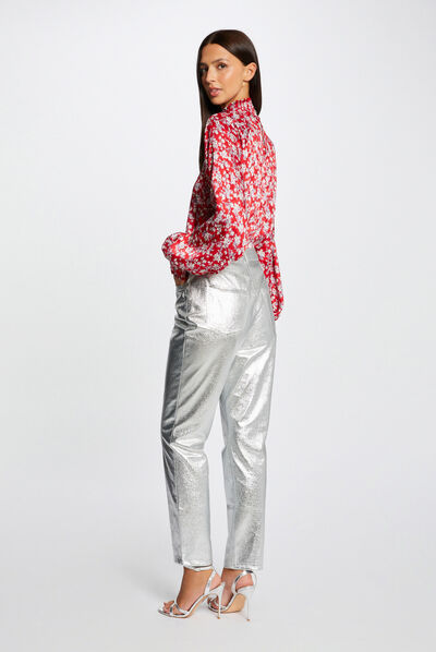 Blouse manches longues imprimé floral multico femme