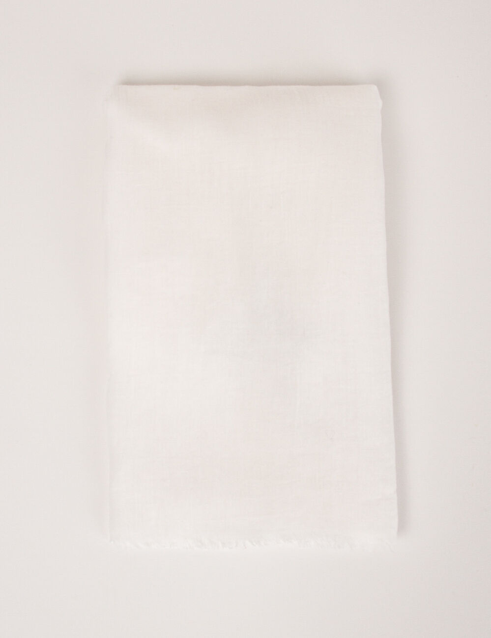 Foulard &agrave; franges blanc femme