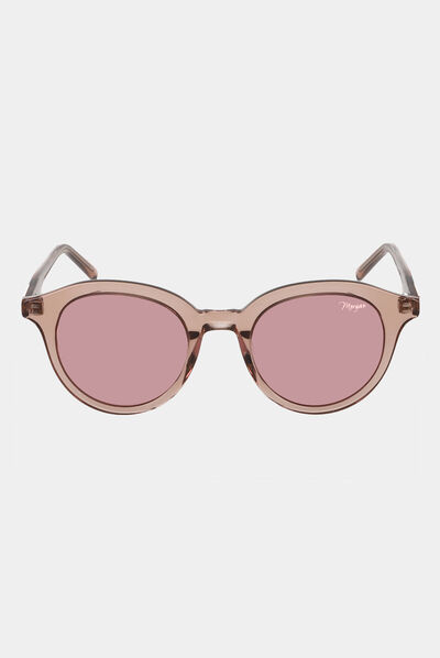 Lunettes de soleil rondes rose femme