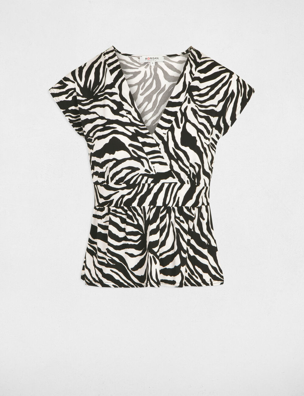 T-shirt imprimé zèbre multico femme