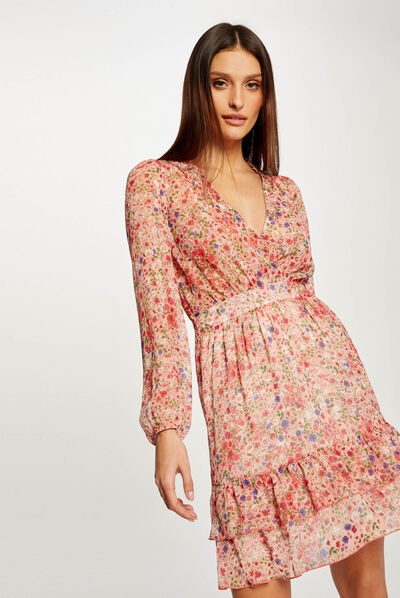 Robe évasée imprimé floral multico femme