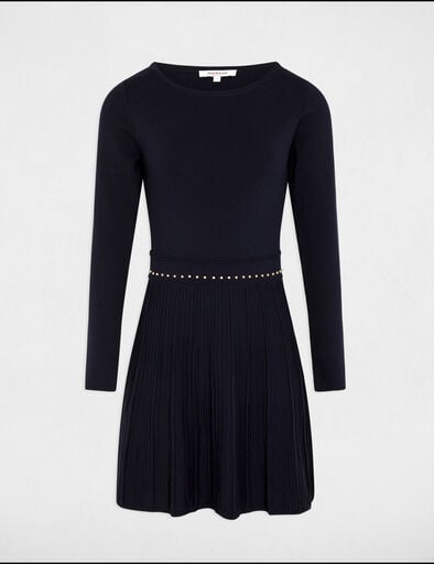 robe tricot courte trapeze bleu marine femme Robe tricot courte trapèze bleu marine femme