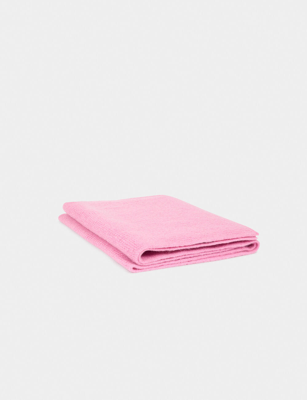 Écharpe tricotée rose femme