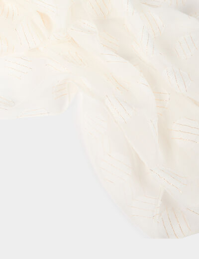 Foulard à pois blanc femme