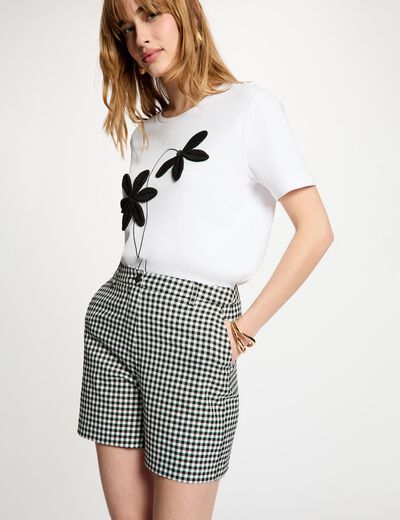 Short taille haute noir femme