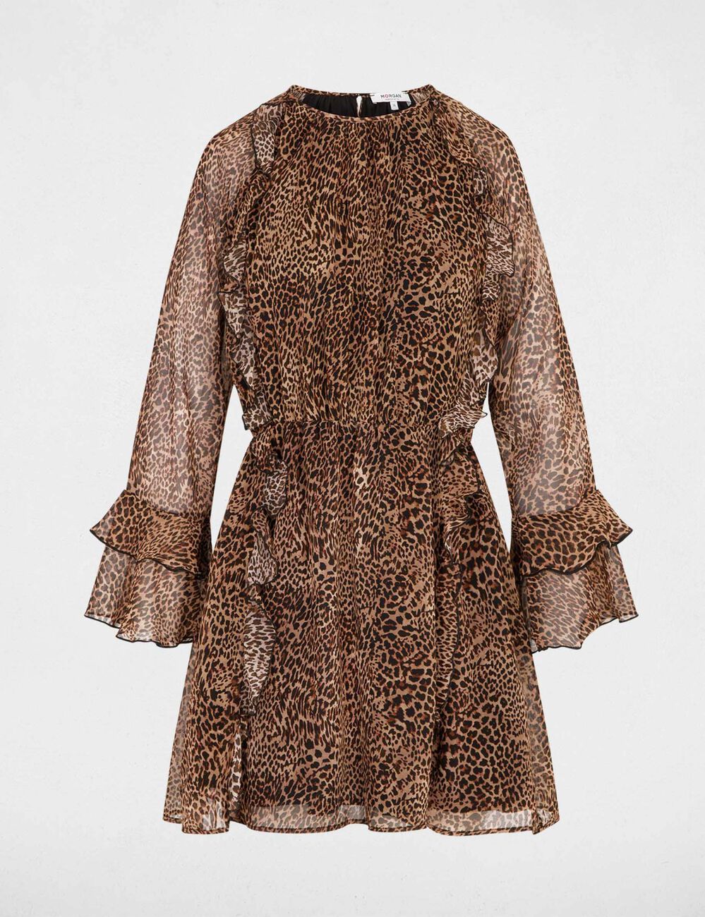 Robe courte &eacute;vas&eacute;e multicolore femme