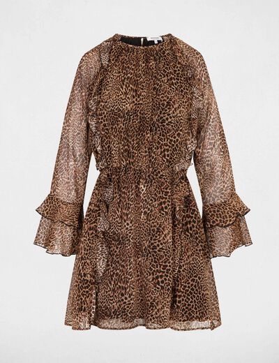Robe courte &eacute;vas&eacute;e multicolore femme