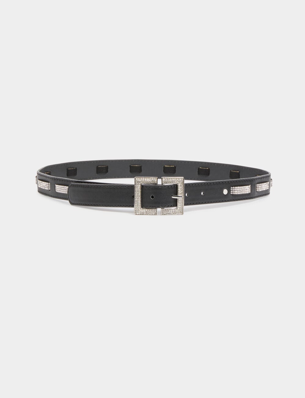 Ceinture strass noir femme
