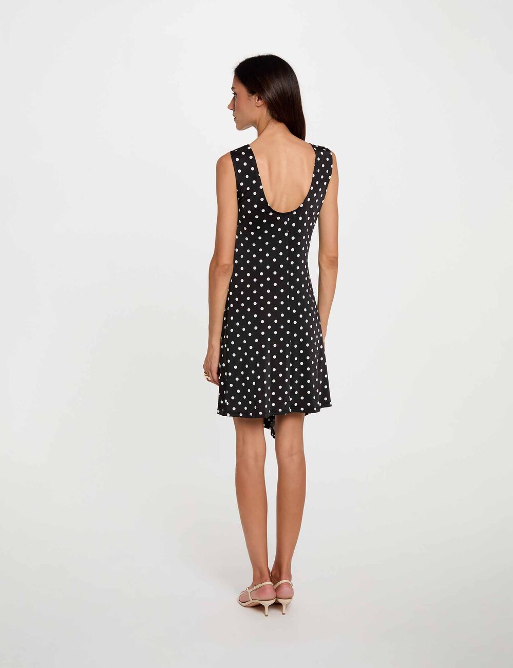 Robe courte sans manches multicolore femme