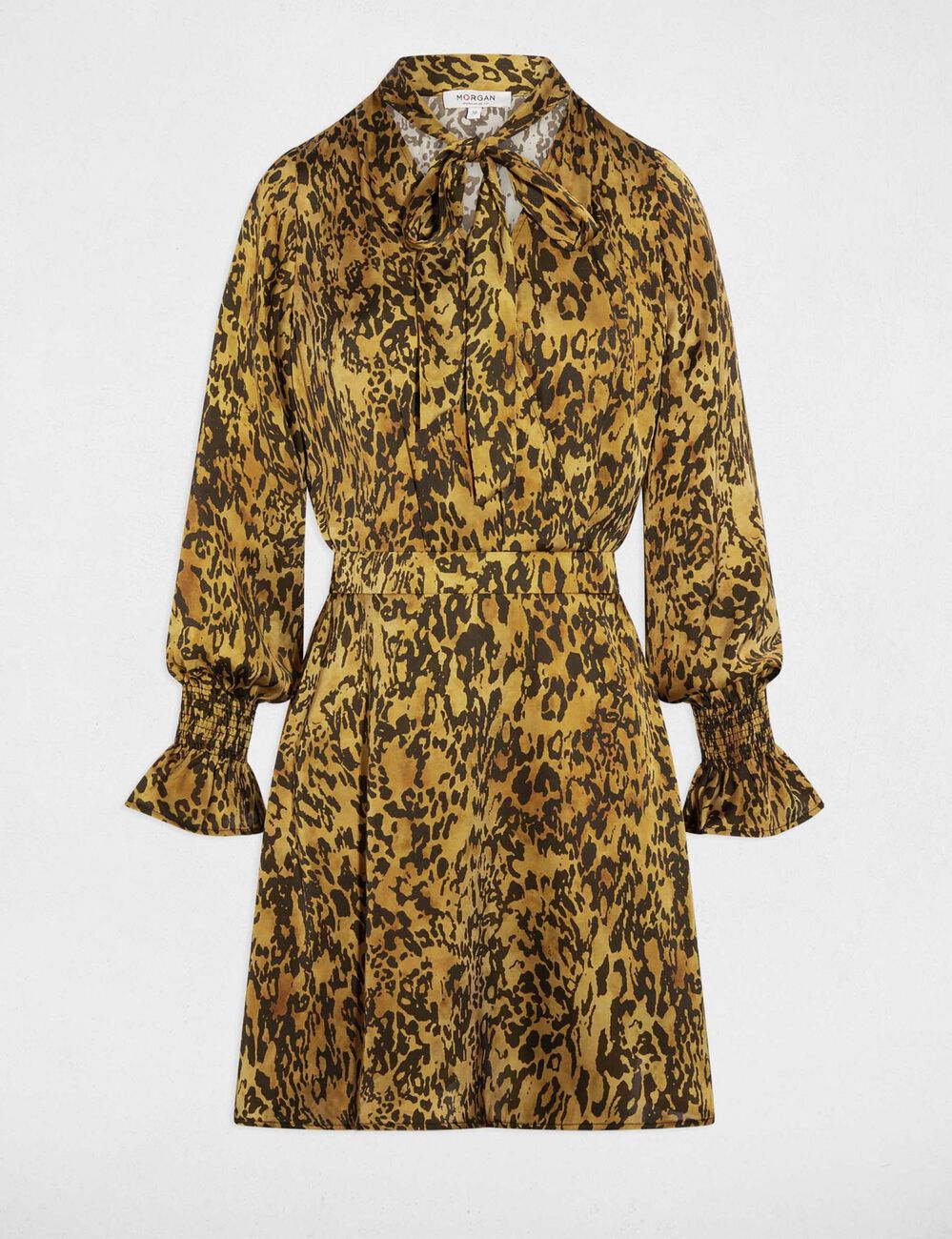 Robe courte satin&eacute;e multicolore femme
