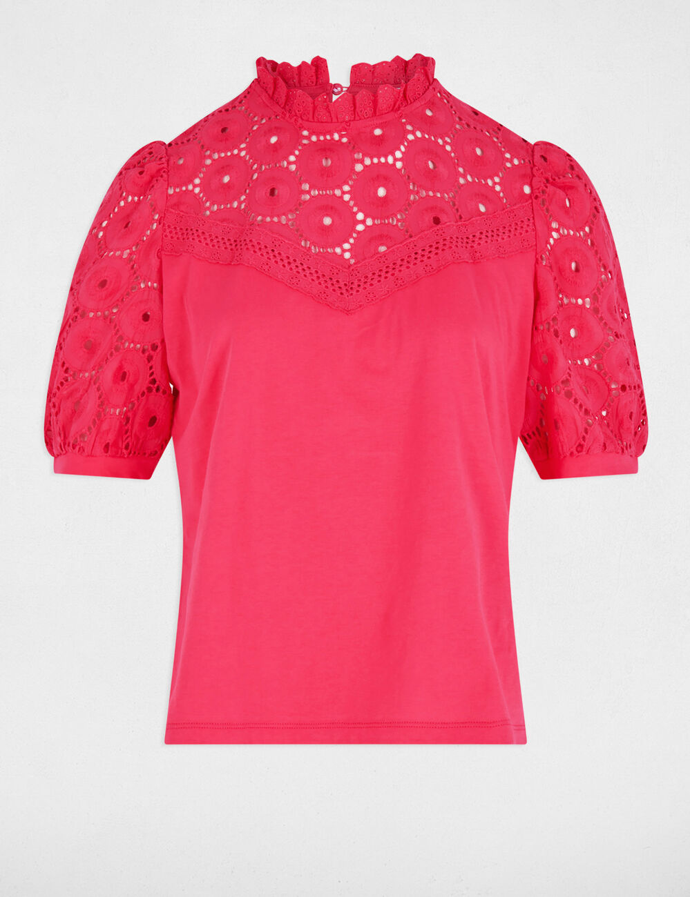 Robe Trina Turk Taille 0 - Ana Sofia - Dentelle Rose Florale, Manches Courtes