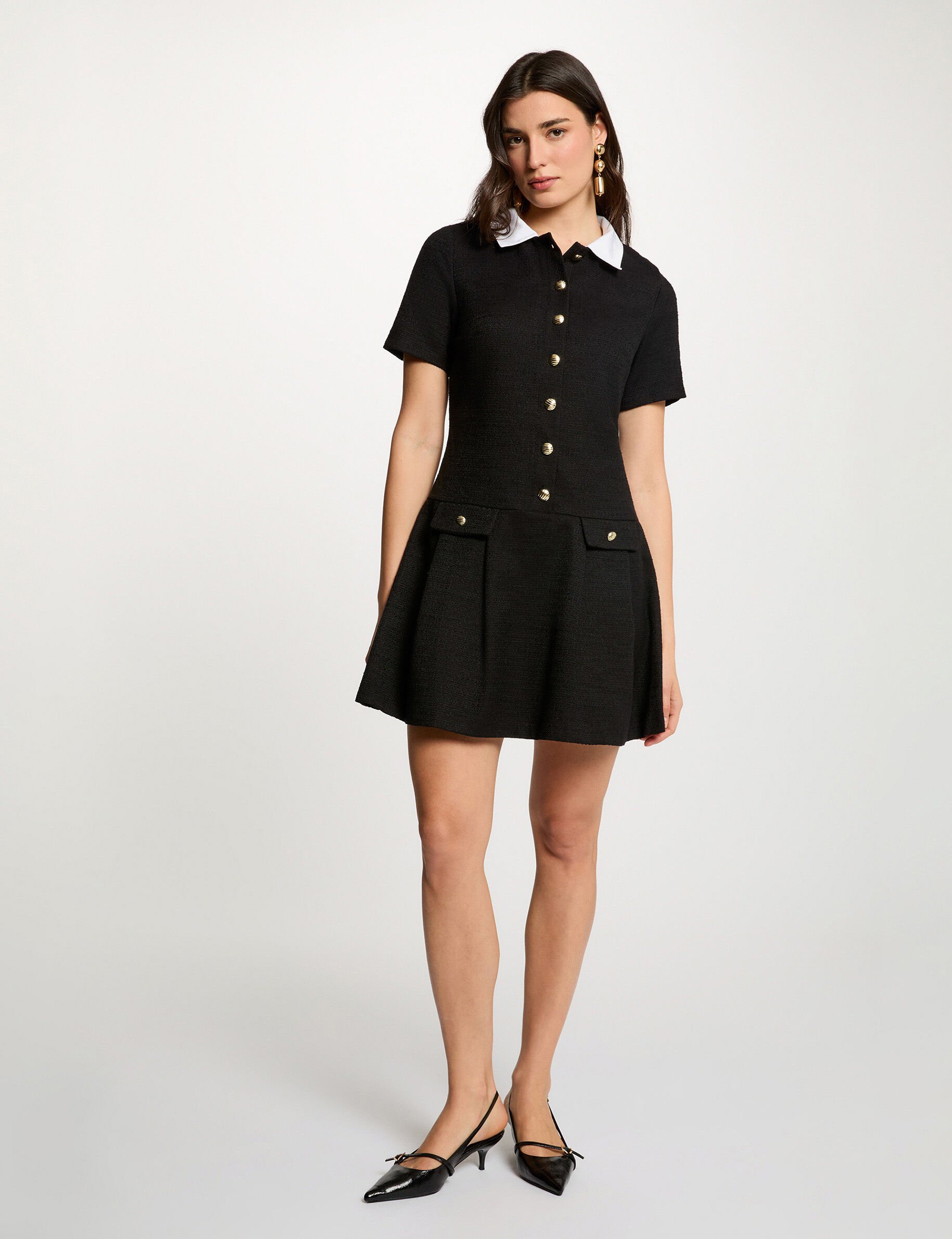 Robe courte tweed femme