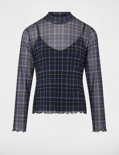 T-shirt cintr&eacute; en transparence multicolore femme