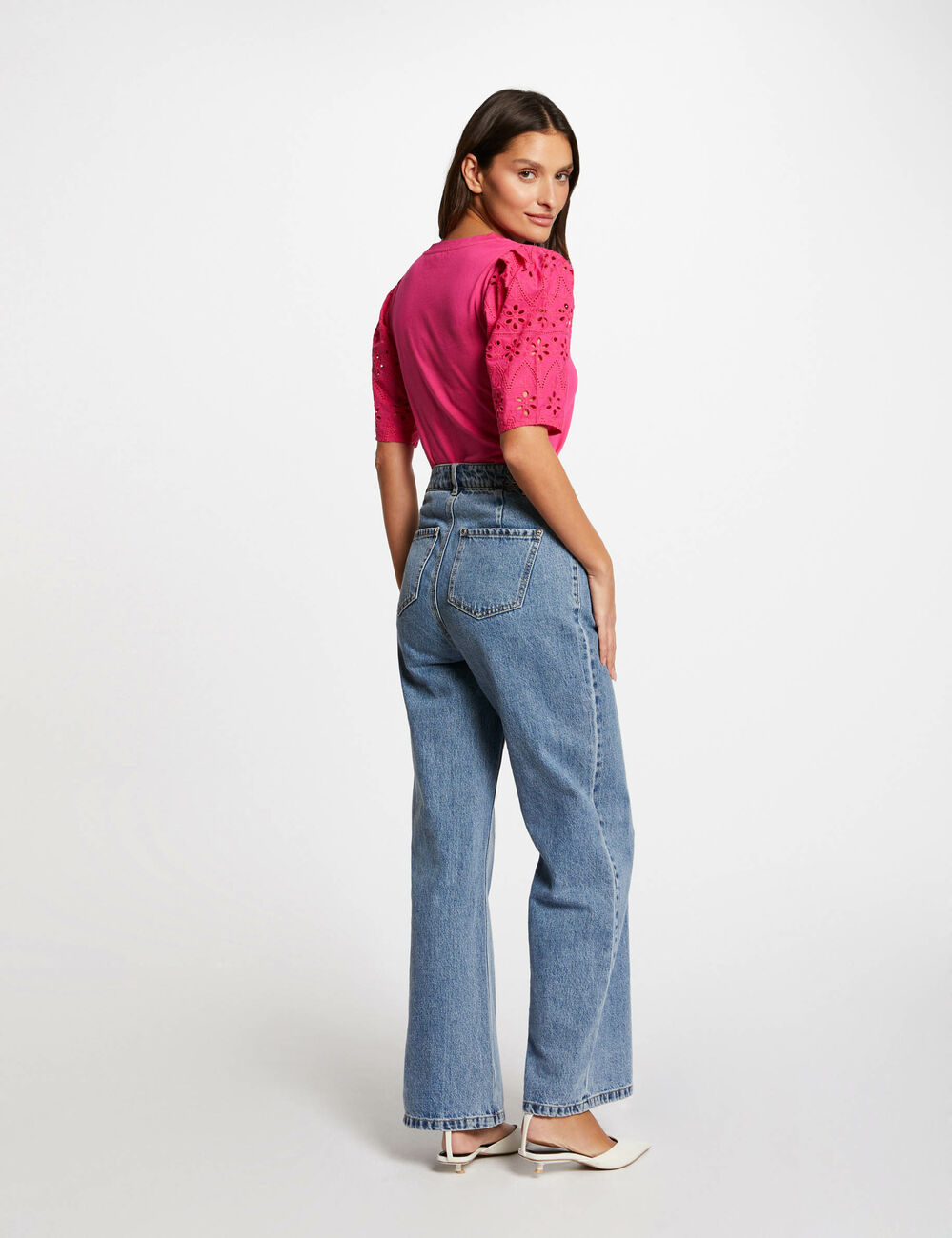T-shirt à manches courtes rose moyen femme