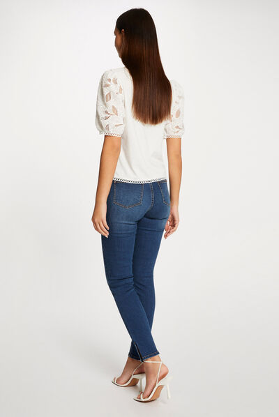 Jeans slim avec clous jean stone femme
