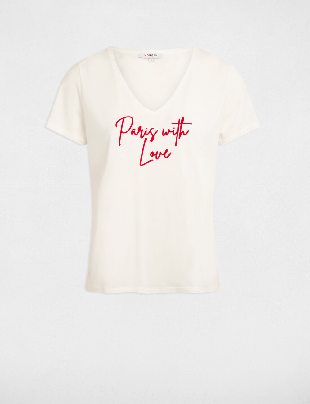 T-shirt à inscription blanc femme