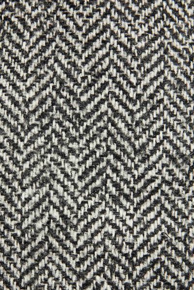 Manteau droit boutonné imprimé chevron gris moyen femme