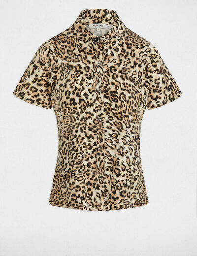 T-shirt manches courtes multicolore femme