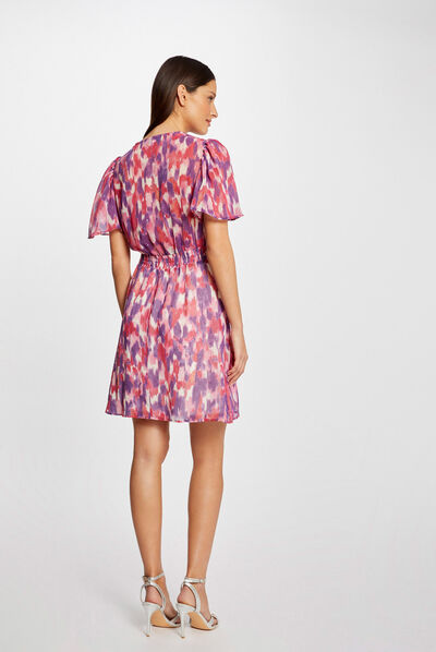Robe patineuse imprimé abstrait multico femme