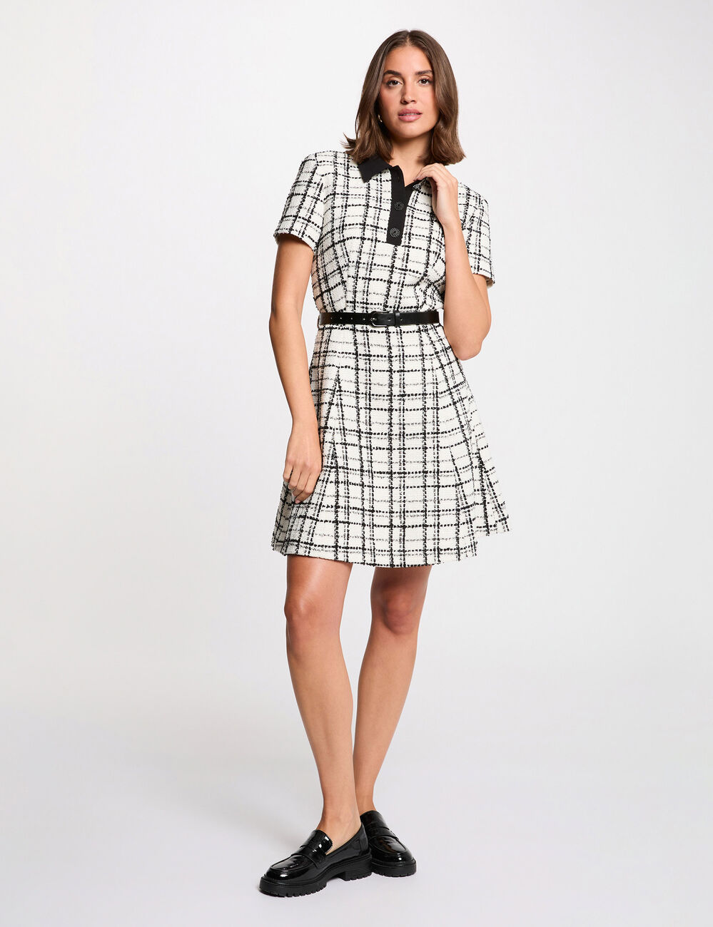 Robe courte &eacute;vas&eacute;e multicolore femme