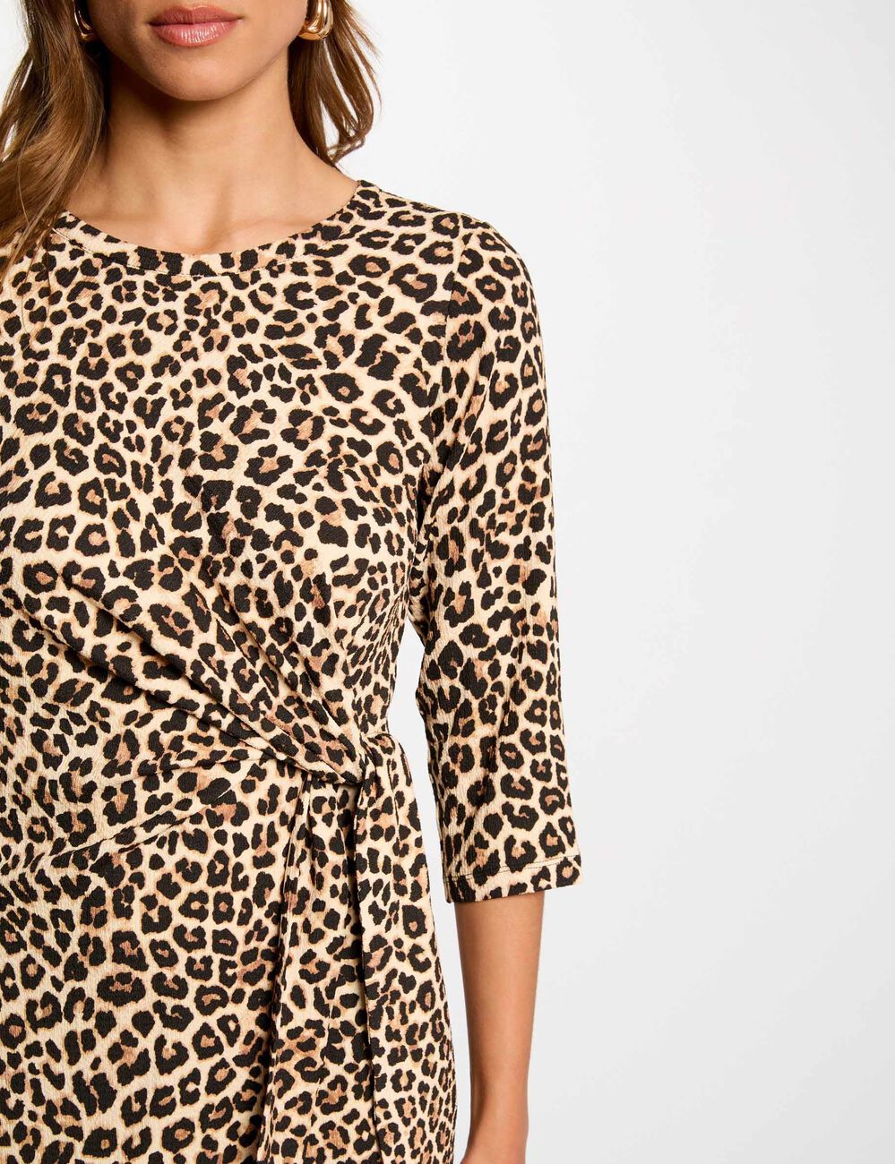 Robe courte ajust&eacute;e imprim&eacute;e multicolore femme