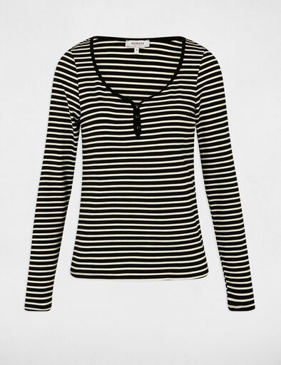 t shirt manches longues noir femme T-shirt manches longues noir femme