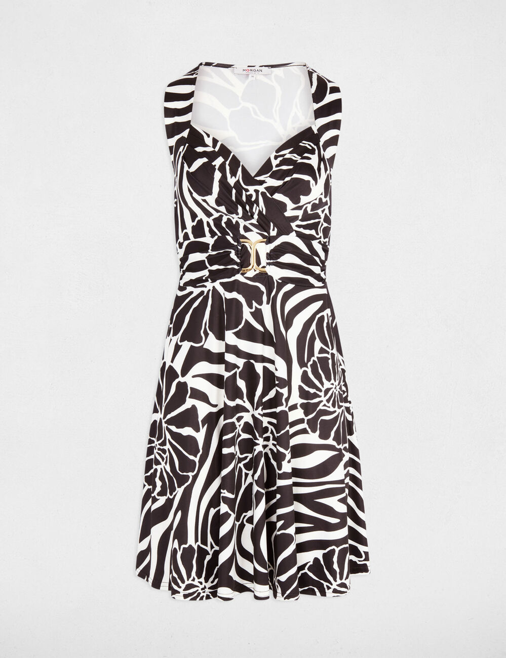 Robe courte d&eacute;collet&eacute; noir femme