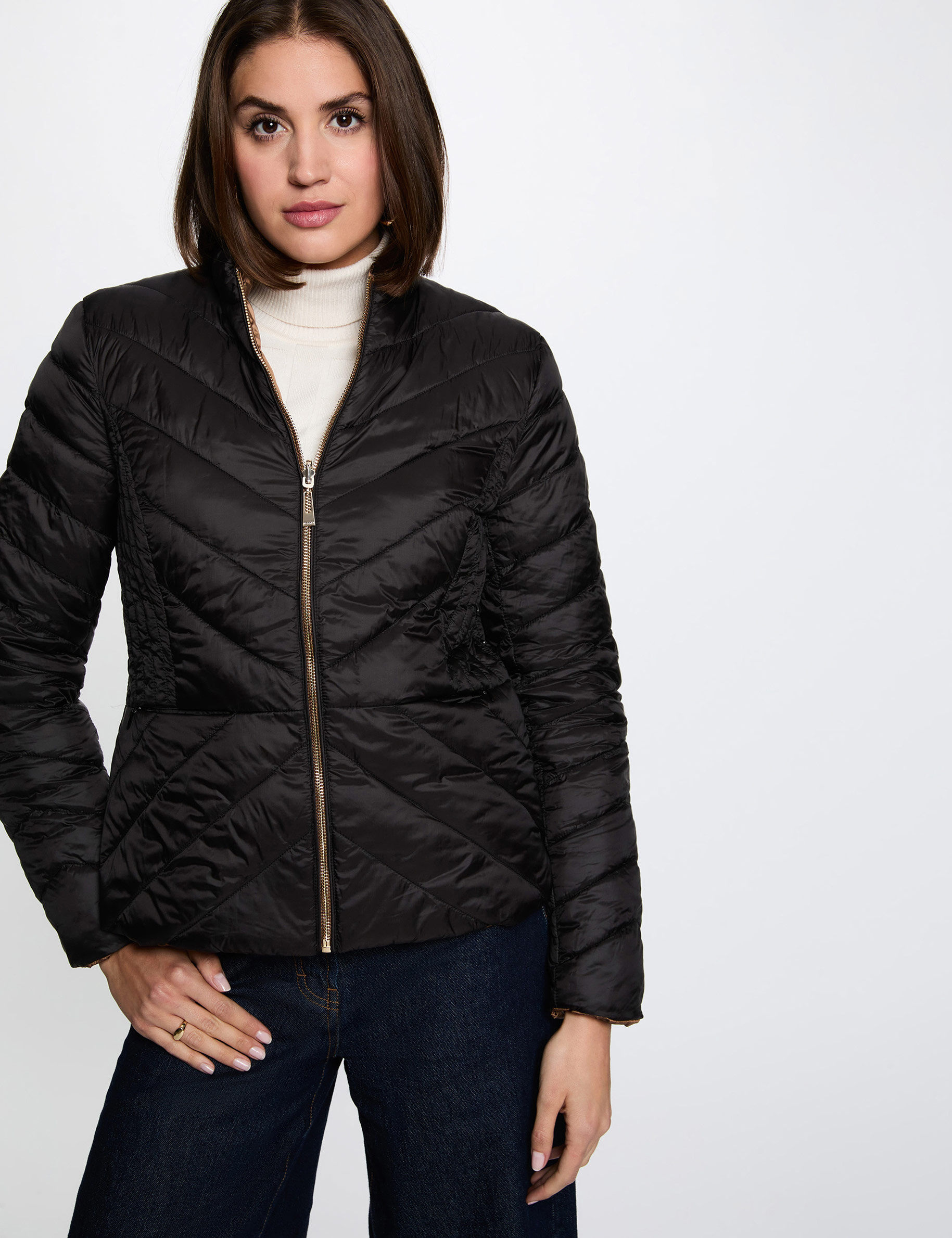 Doudoune réversible satinée couleur femme