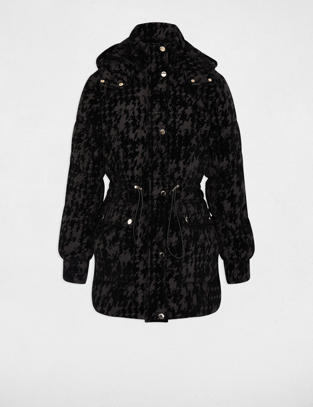 Doudoune velours noir femme