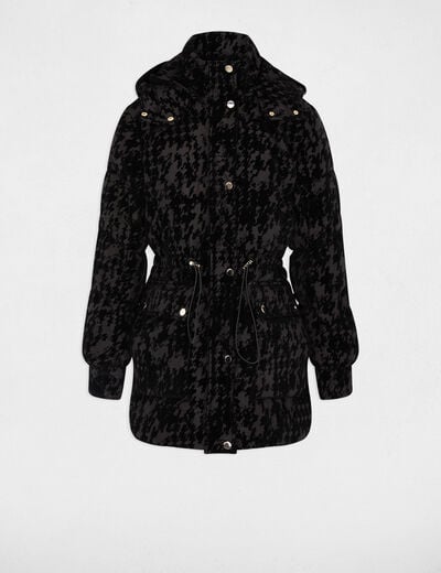 Doudoune velours noir femme