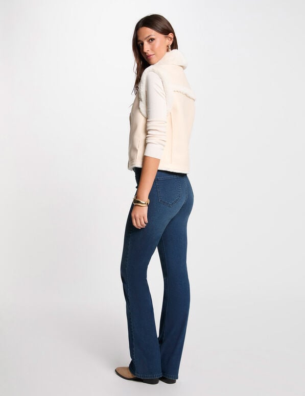 blouson court sans manches ivoire femme Blouson court sans manches ivoire femme