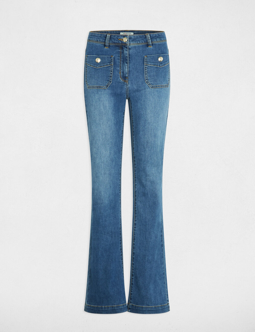 Jean bootcut denim stone femme