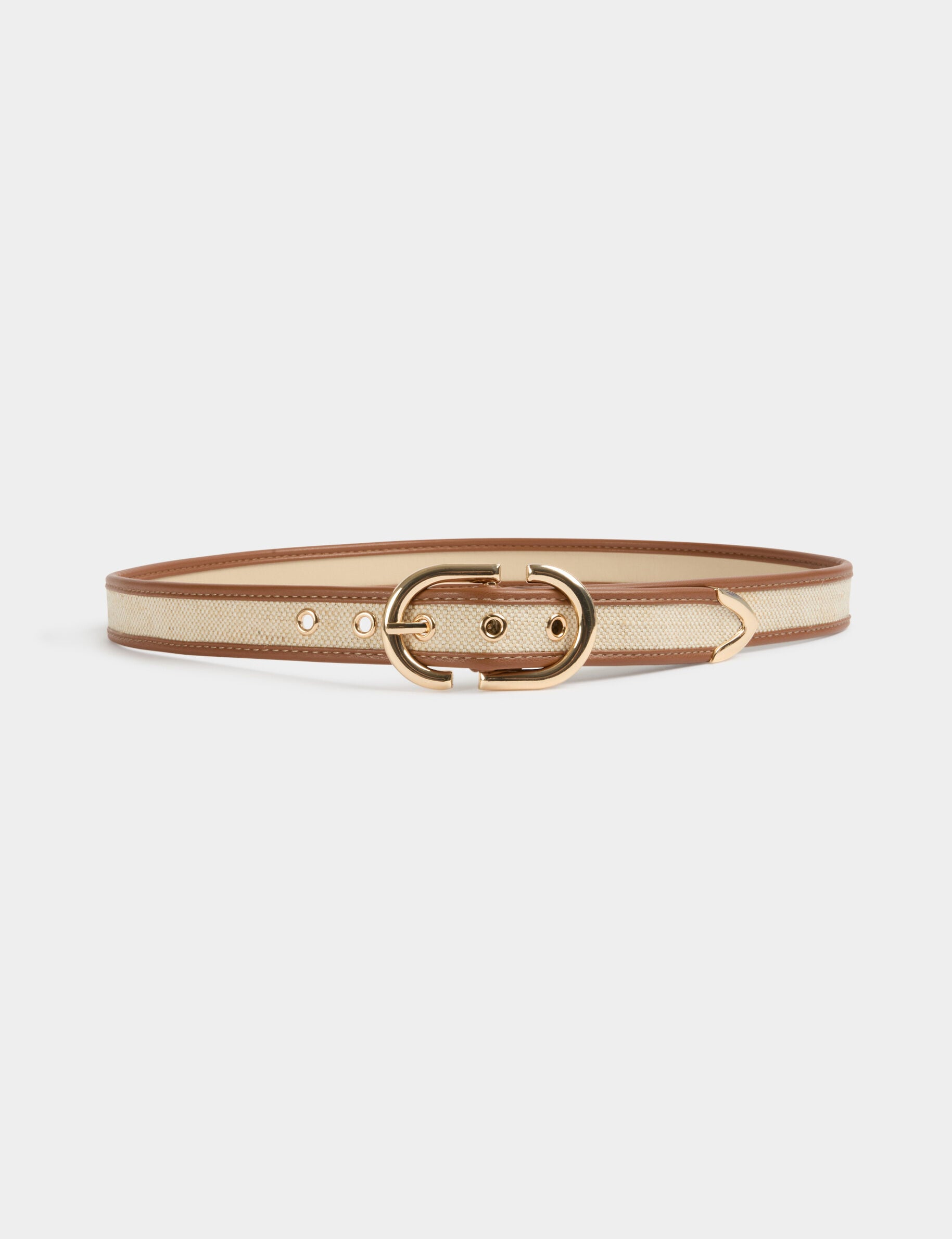 Ceinture fine bicolore femme
