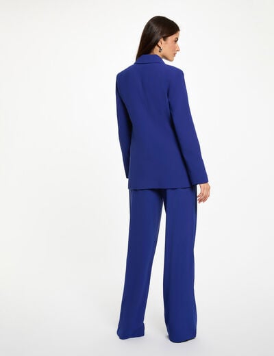 Blazer bleu p&eacute;trole femme