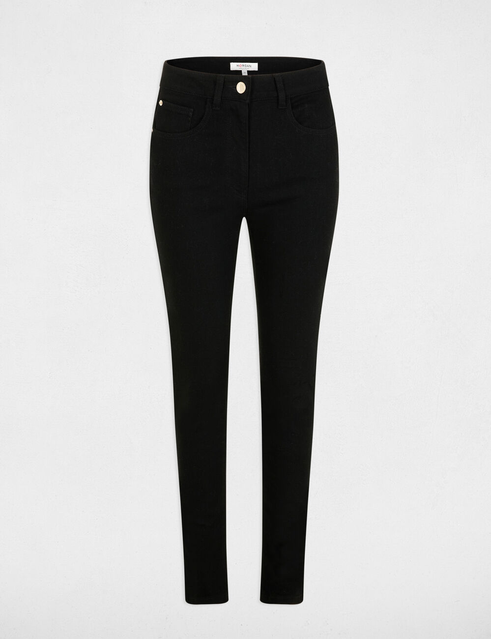 Jean skinny taille haute denim noir femme