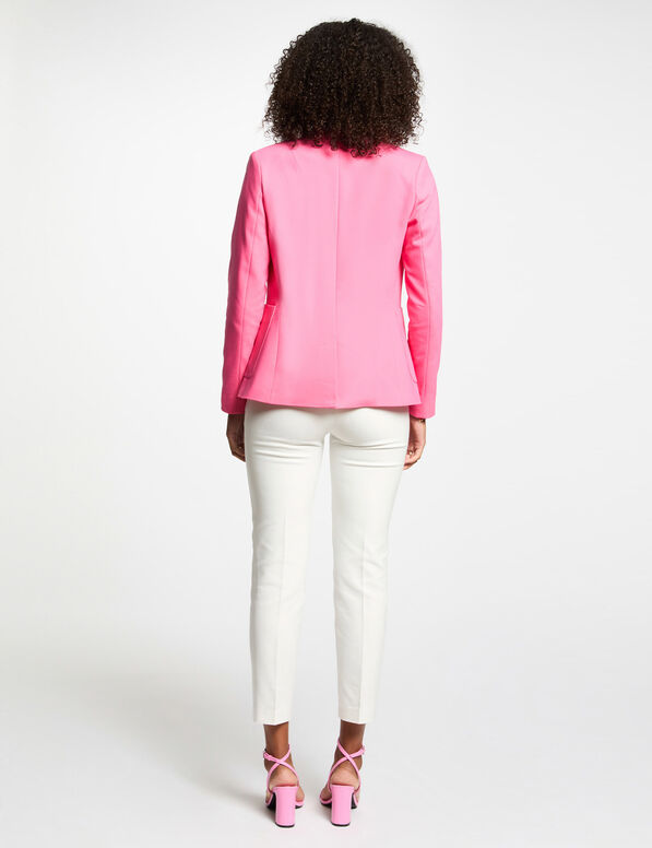 blazer cintre boutonne rose femme Blazer cintré boutonné rose femme
