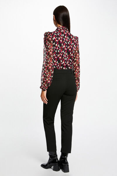 T-shirt manches longues imprimé abstrait multico femme