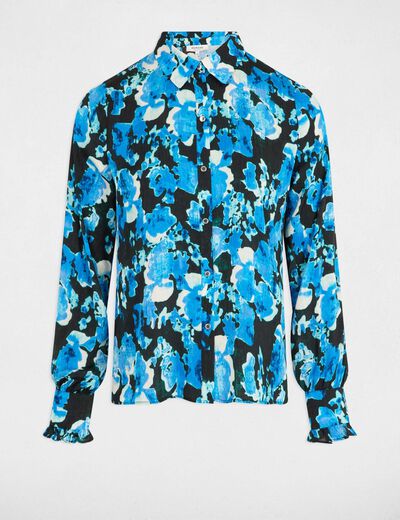 Chemise manches longues multicolore femme